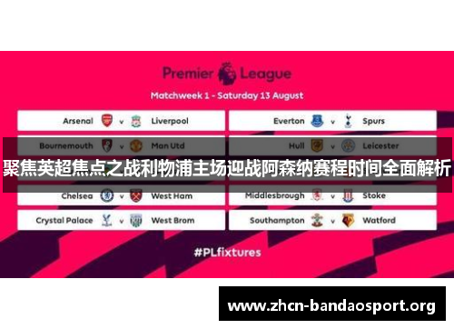 聚焦英超焦点之战利物浦主场迎战阿森纳赛程时间全面解析